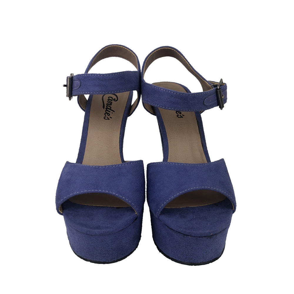 Candies Women's High Heel Pumps Size 6.5 Purple Suede‎ Catagan Lavendar 4" Heel